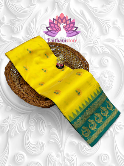 Beautiful peacock pallu Paithani saree