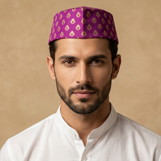 Paithani Topi 7 — Front View