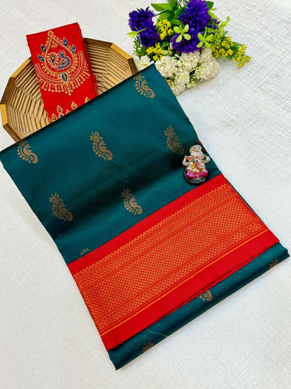 Beautiful Nath Saree with Designer Pallu