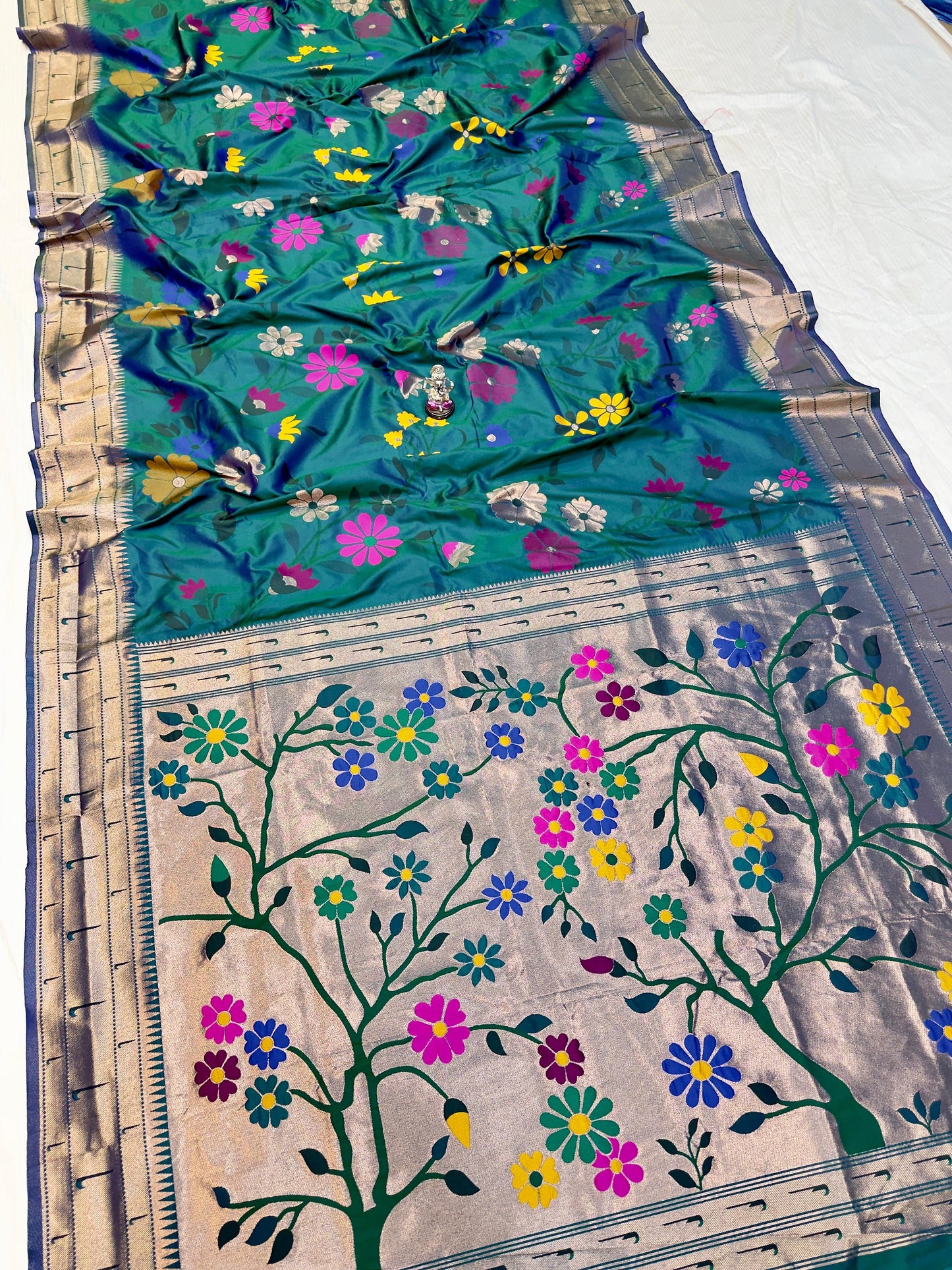 Elegant All Over Paithani Saree with Tripal Muniya Border