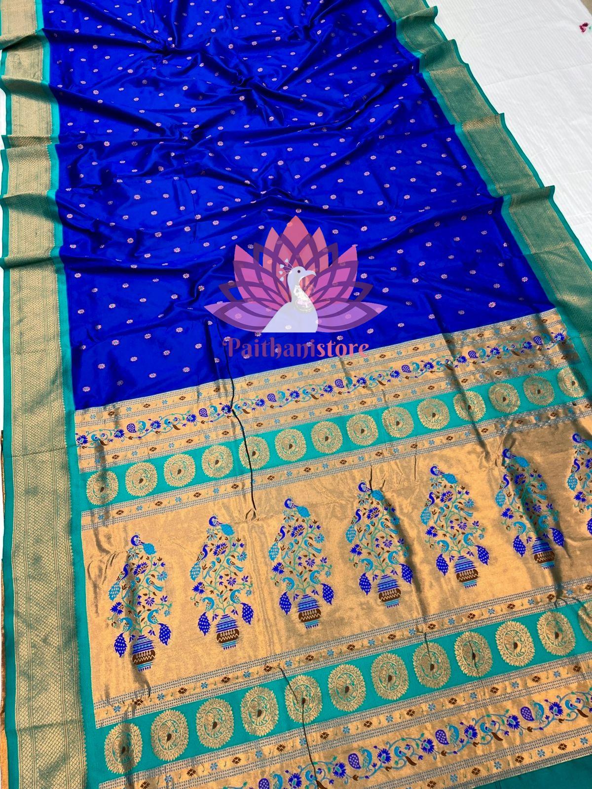 All Over  Meena Butti Paithani Saree