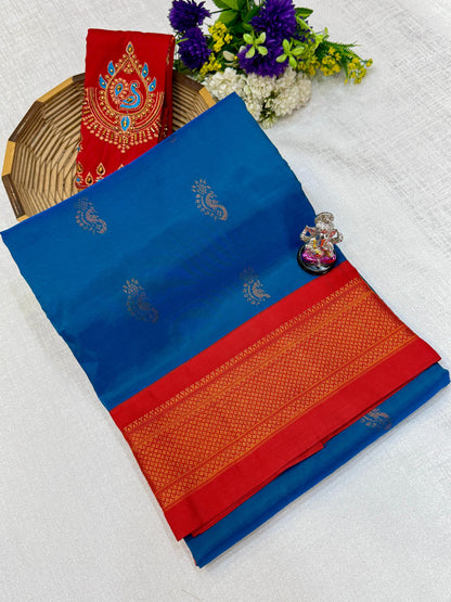 Beautiful Nath Saree with Designer Pallu