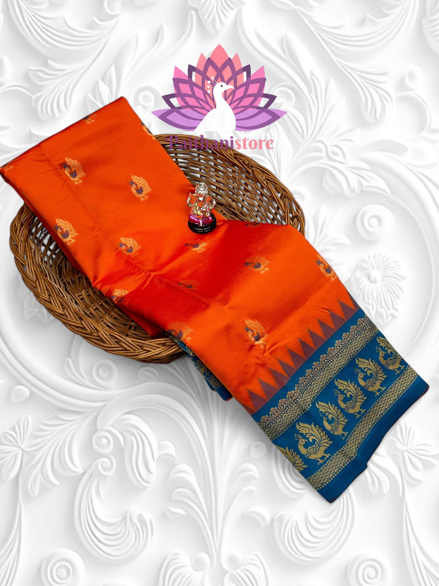 Beautiful peacock pallu Paithani saree