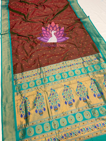 All Over  Meena Butti Paithani Saree