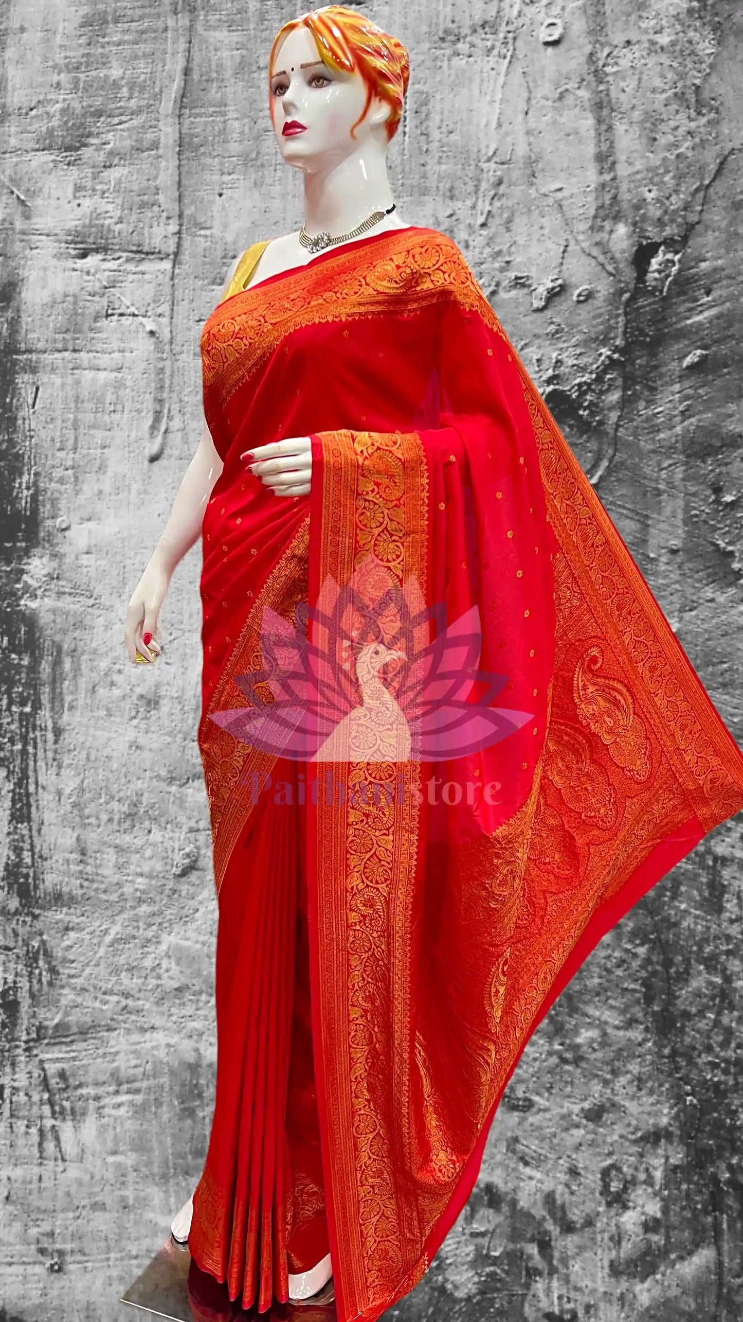 Semi-Silk Kanjivaram Paithani Saree