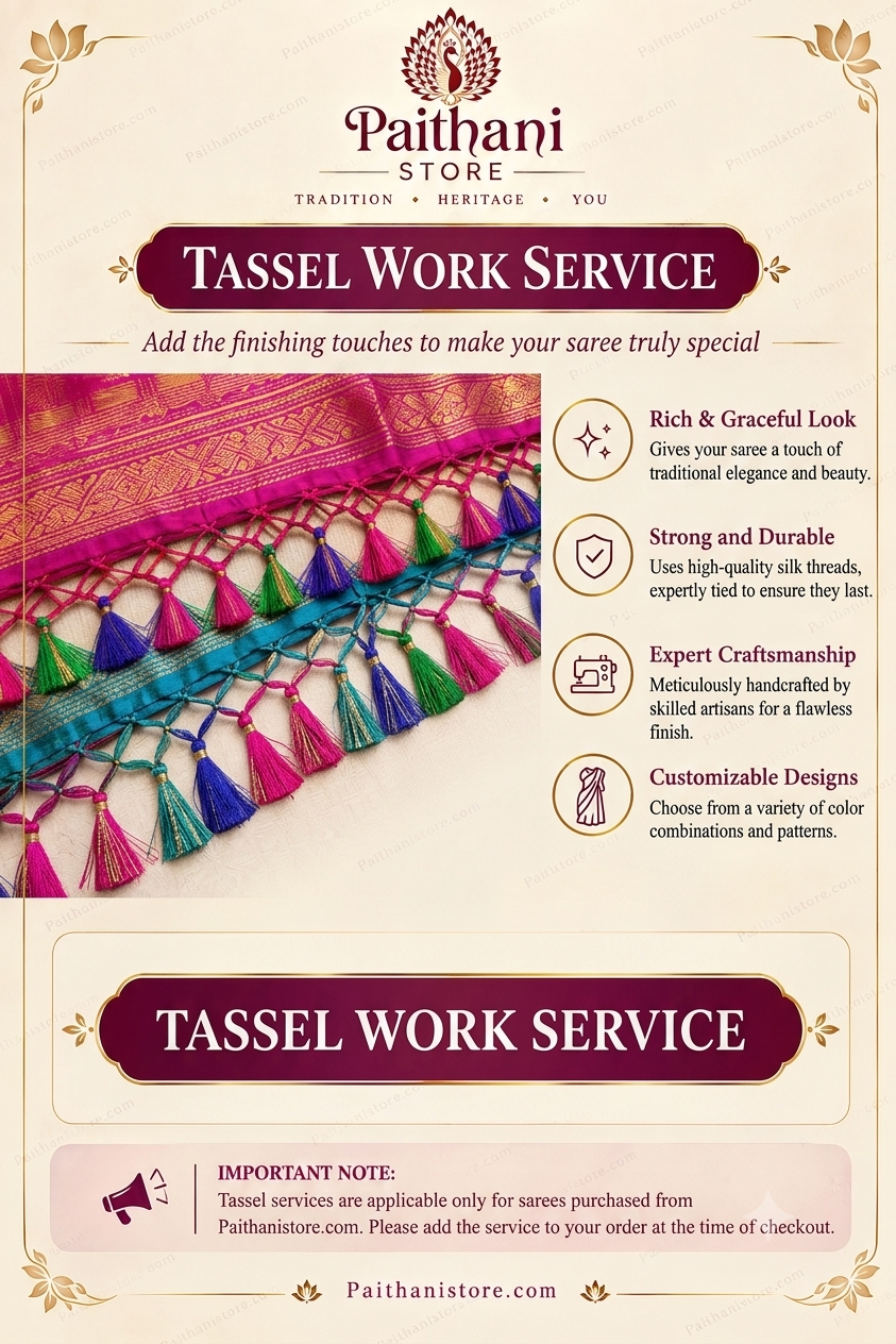 Make a Statement with Tassel Work On Saree