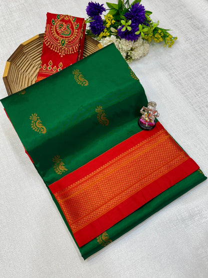 Beautiful Nath Saree with Designer Pallu