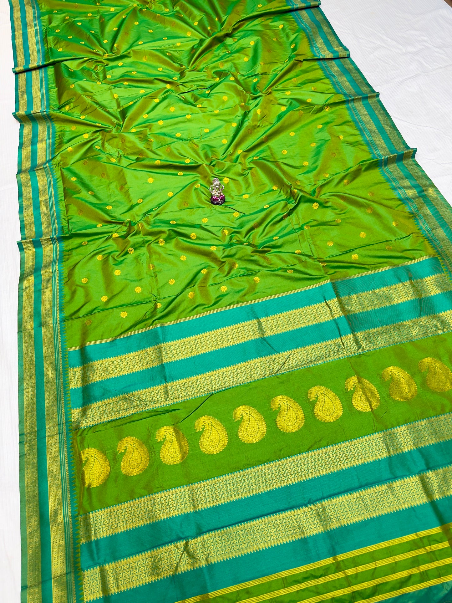 Semi-Silk Narayan Peth Paithani Saree