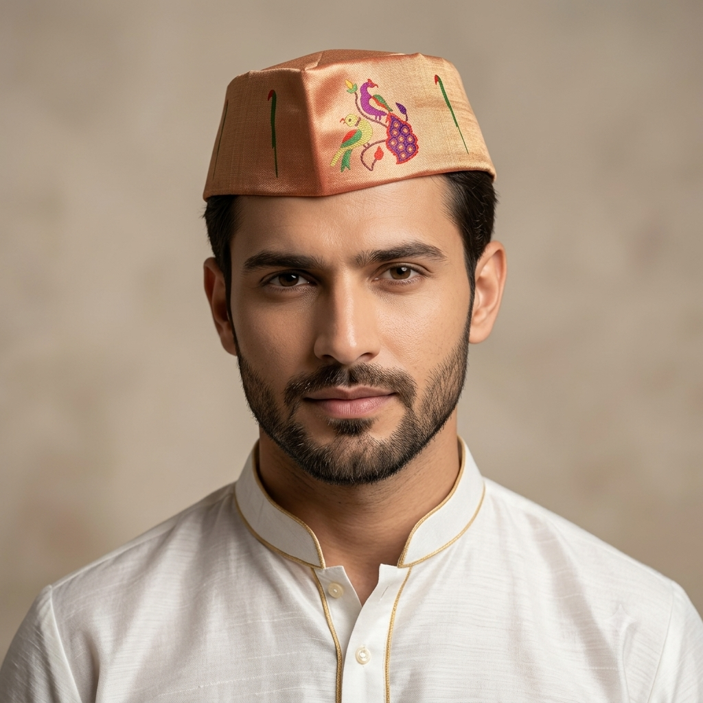 Designer Paithani Topi