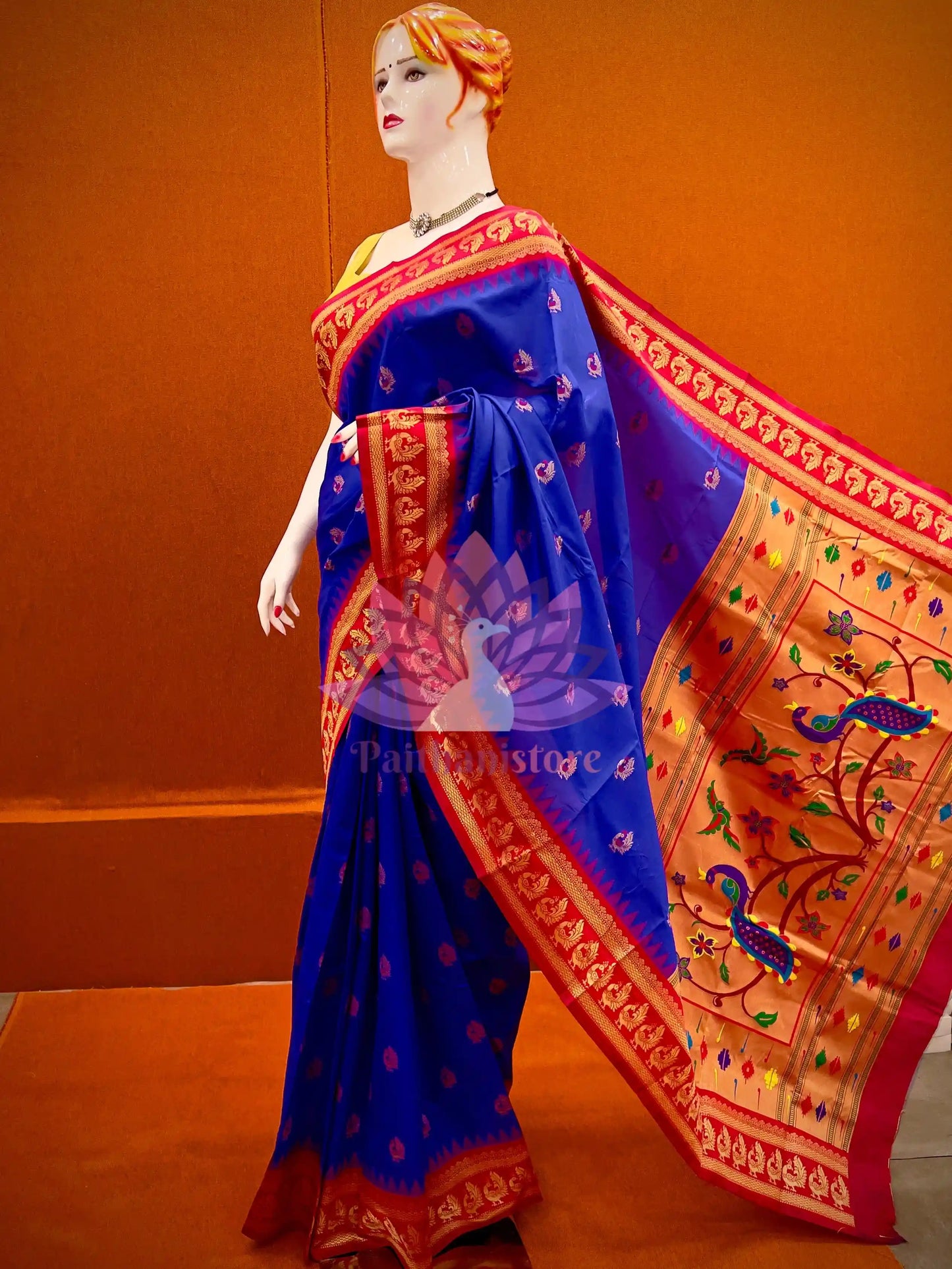 Semi Silk Gadwal Paithani Saree