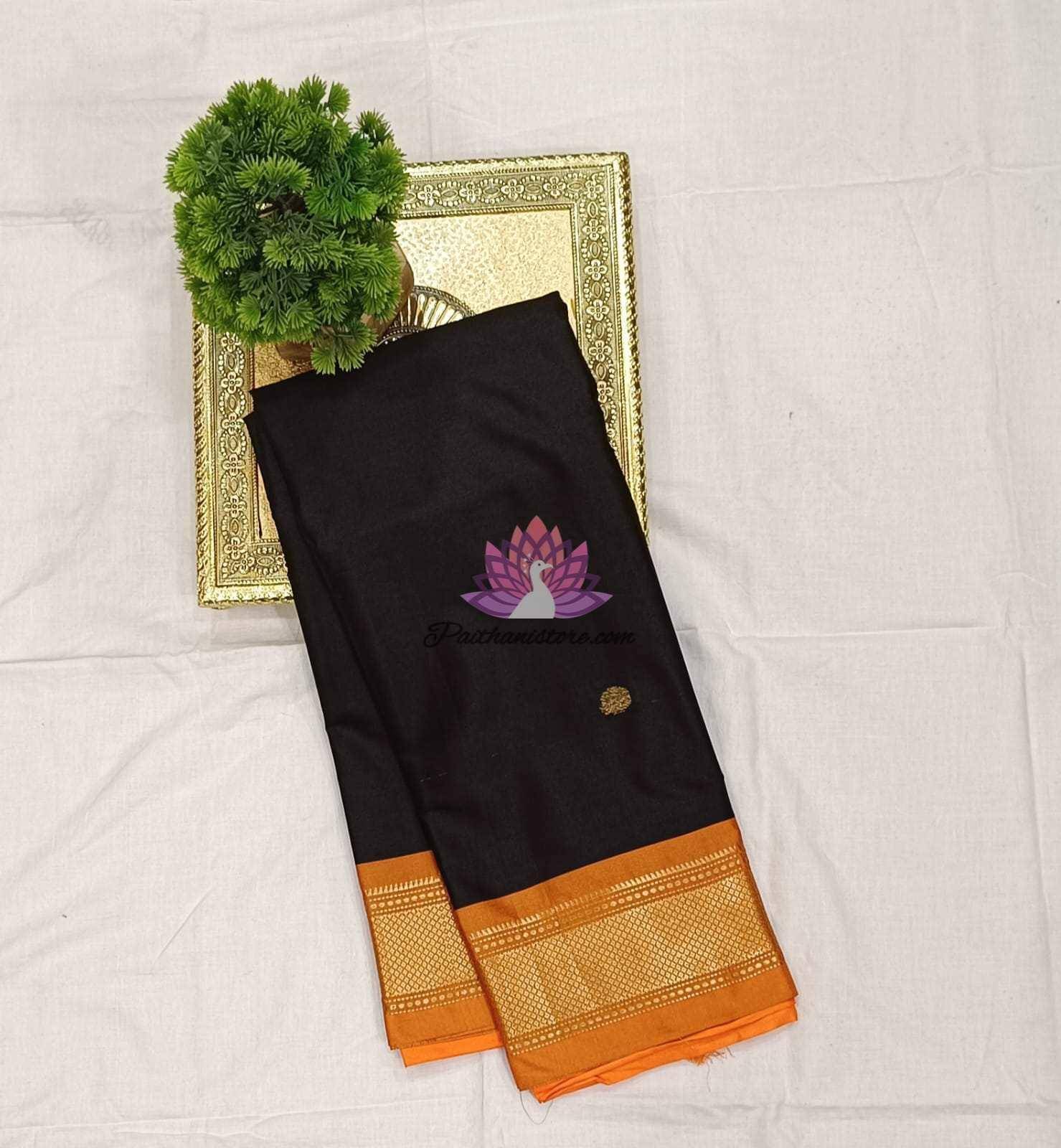 Black Sico Silk Paithani Saree