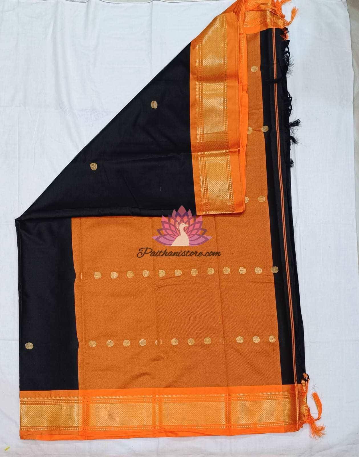 Black Sico Silk Paithani Saree