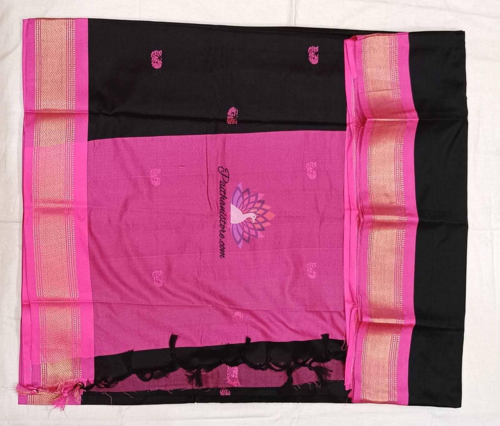 Black Sico Silk Paithani Saree - Perfect for Special Occasions