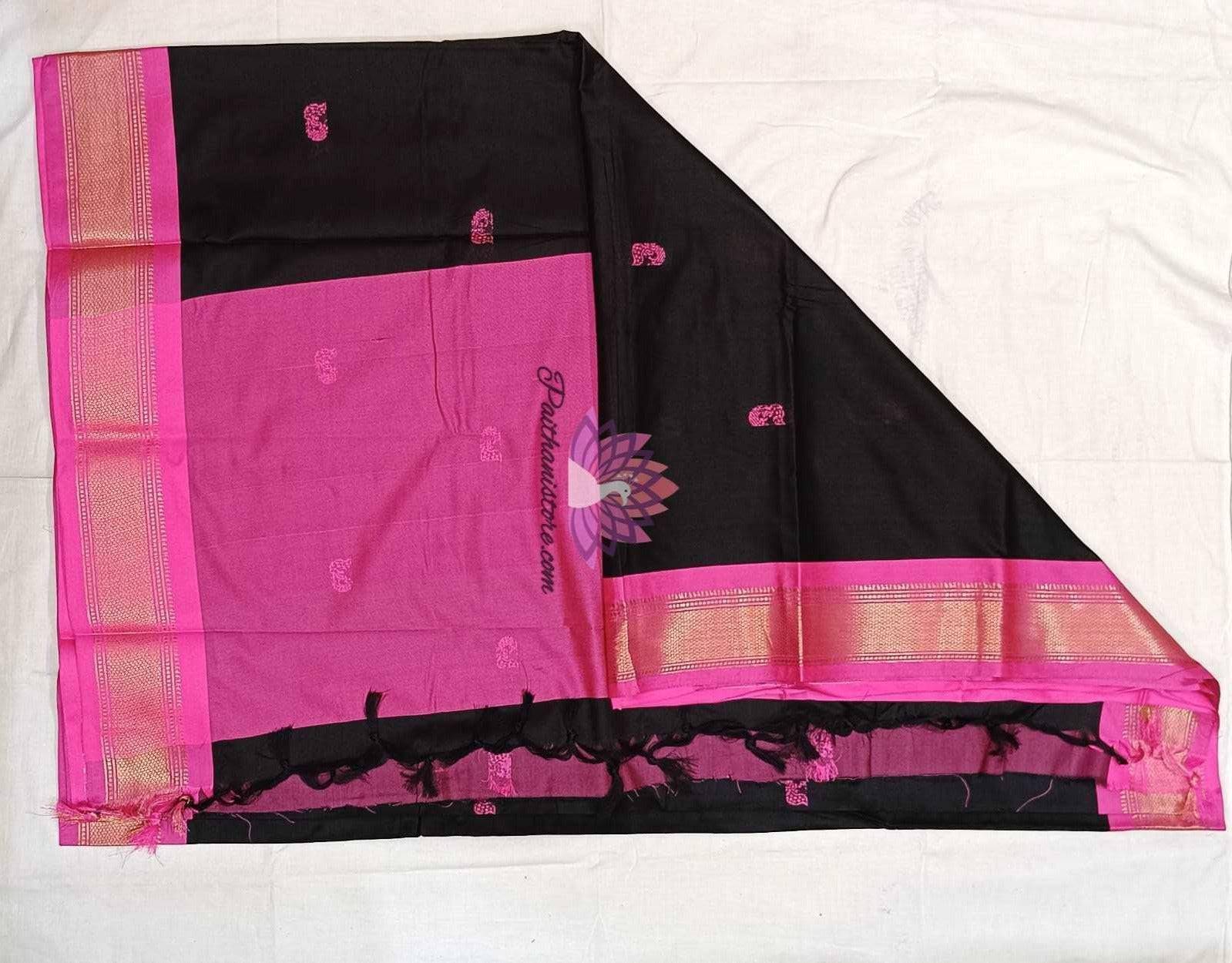 Black Sico Silk Paithani Saree - Perfect for Special Occasions