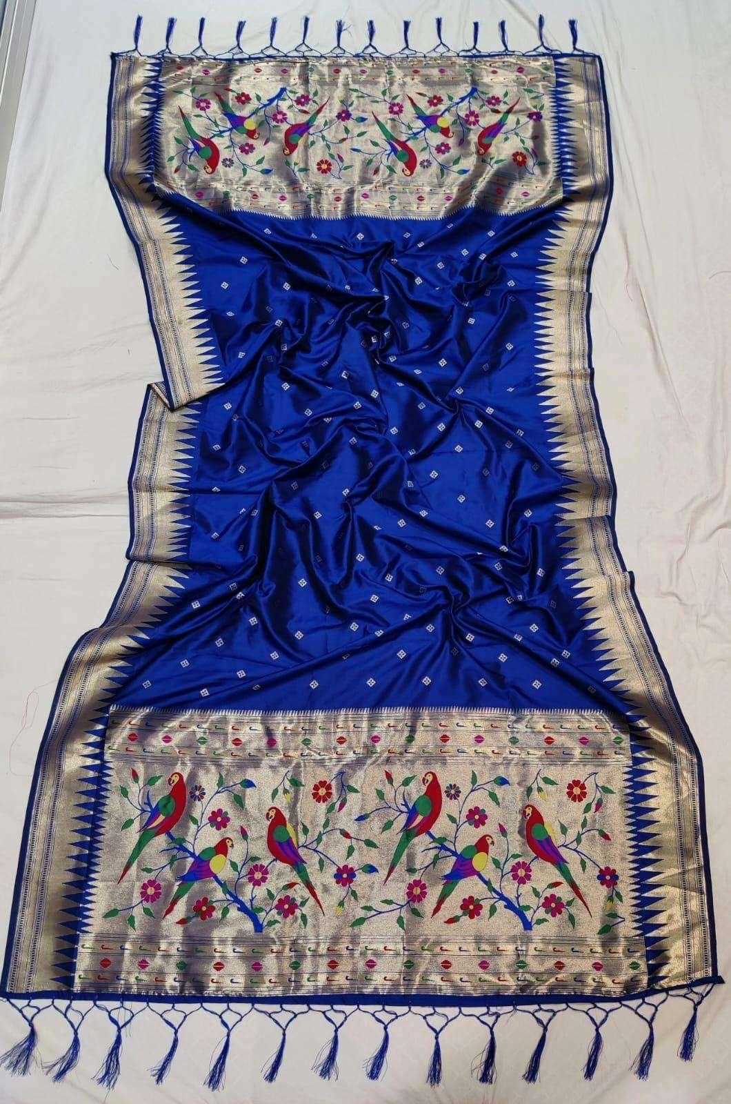 Blue Designer Dupatta Online