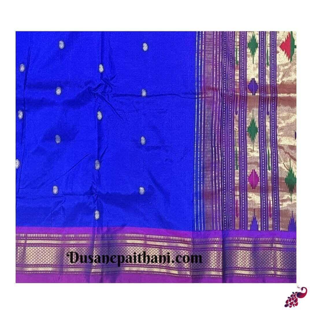 Blue Pure Silk Handloom Yeola Paithani Saree