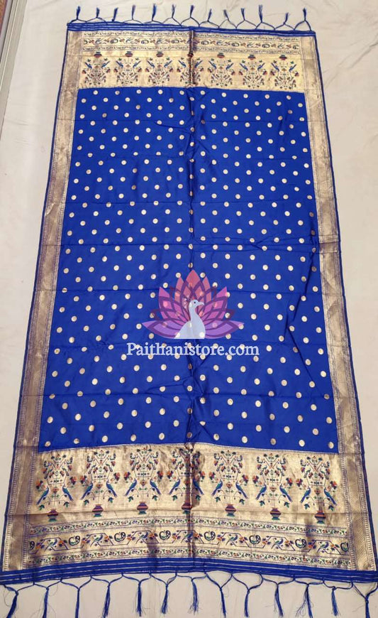 Blue Wedding Paithani Dupatta