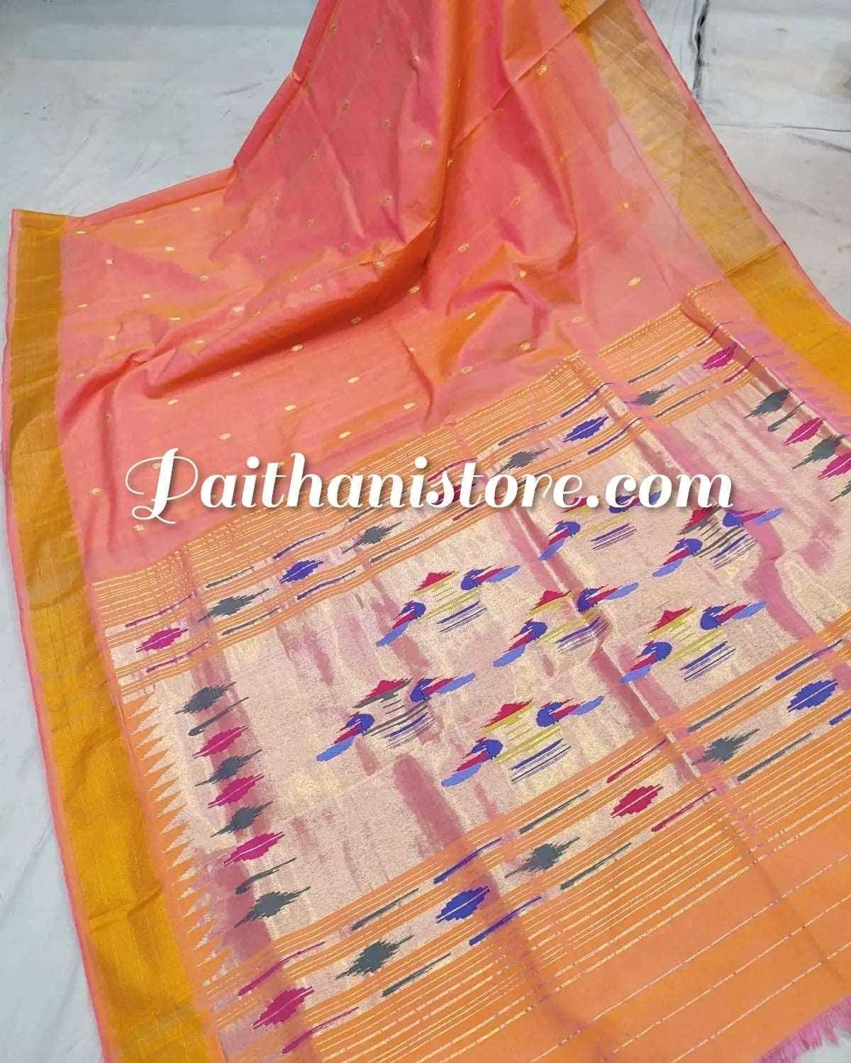 Buy Cotton Paithani Sarees