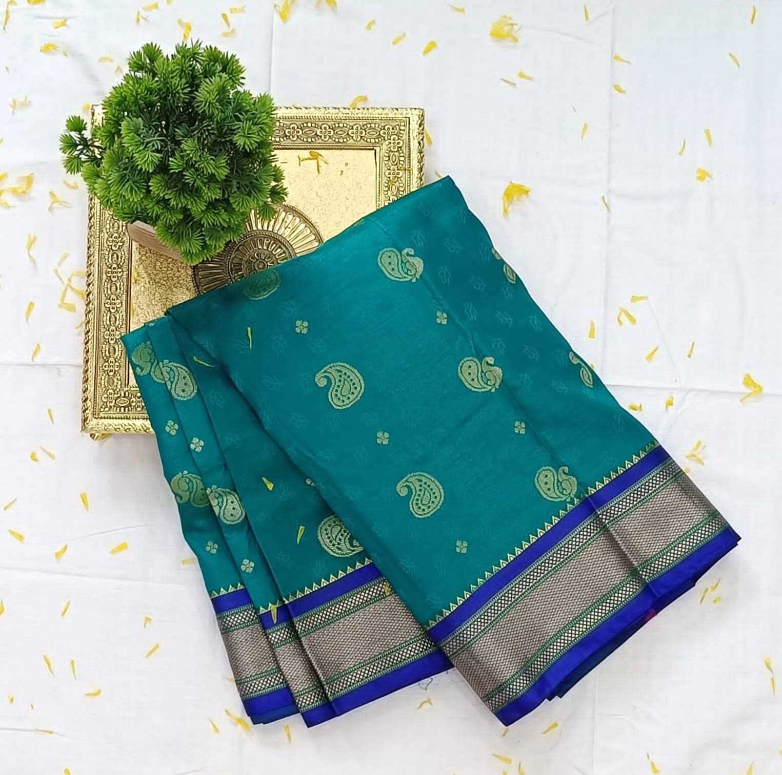 Morpankhi Color Semi Silk Paithani Saree