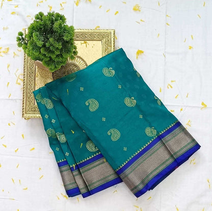 Morpankhi Color Semi Silk Paithani Saree