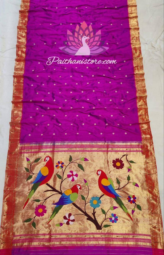 Muniya Paithani - Handwoven Silk Sarees Online