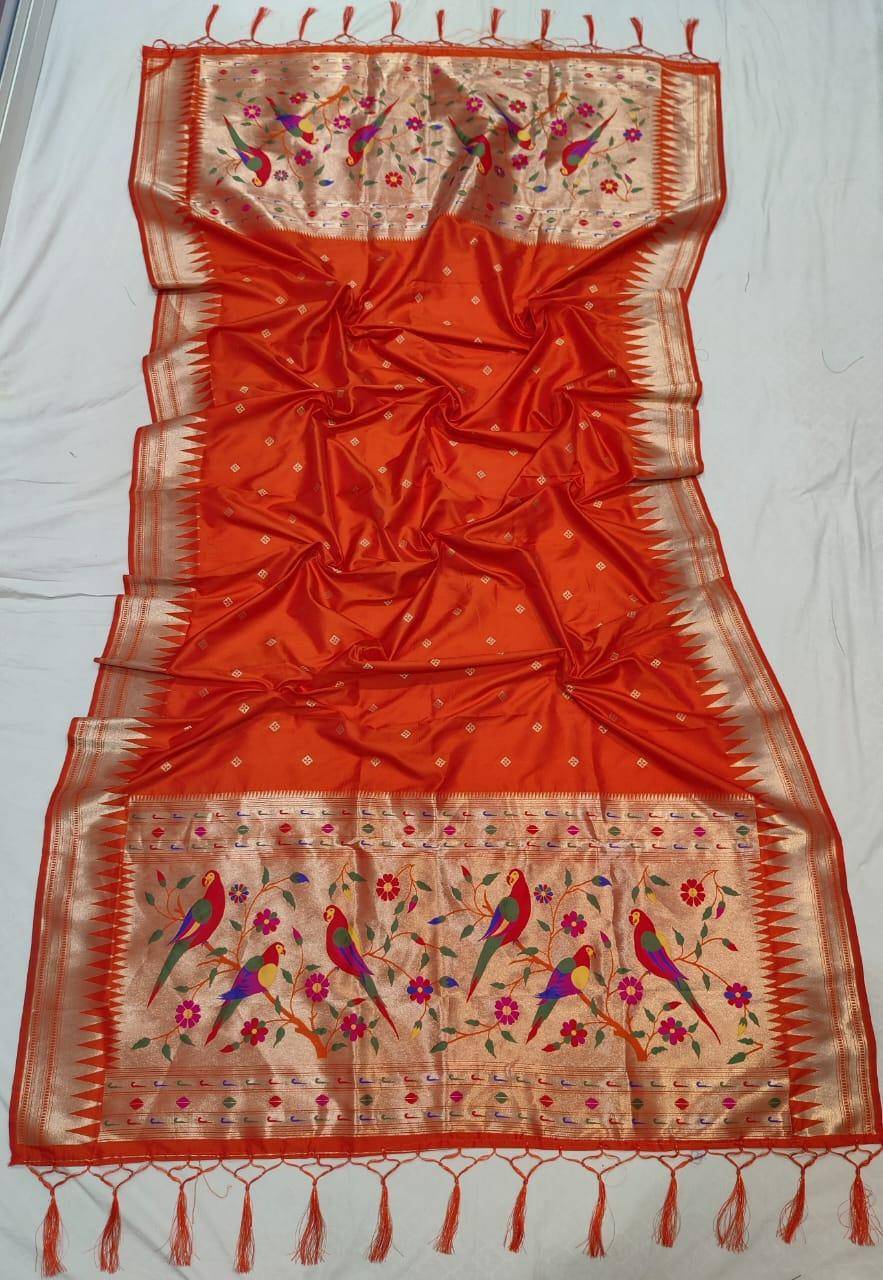 Orange Designer Dupatta Online