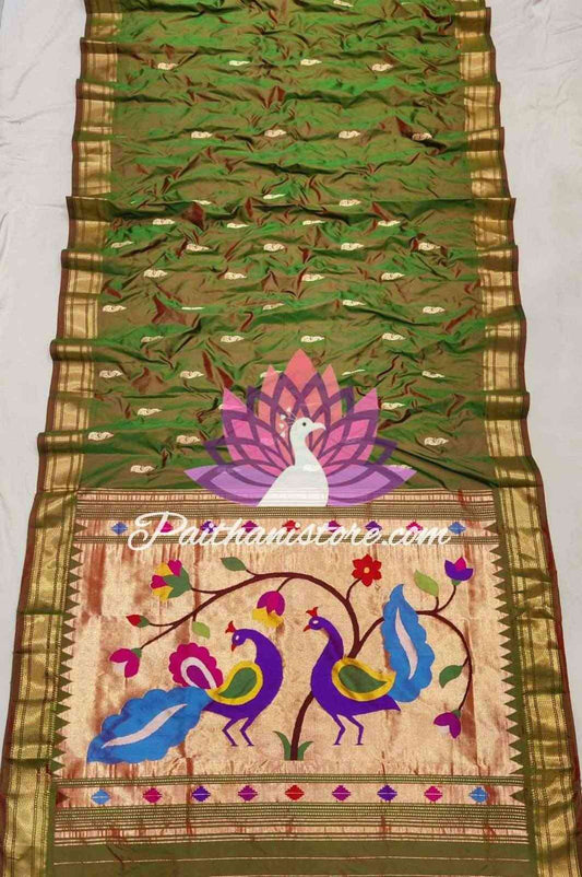 Paithani Green Saree