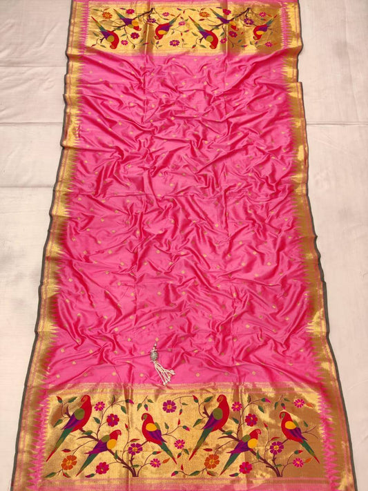 Pink Paithani Dupatta