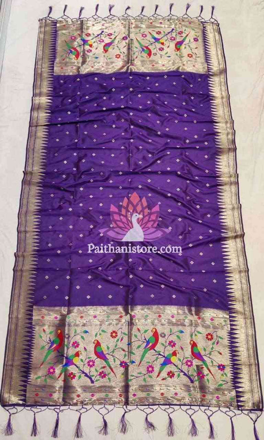 Purple Paithani Dupatta