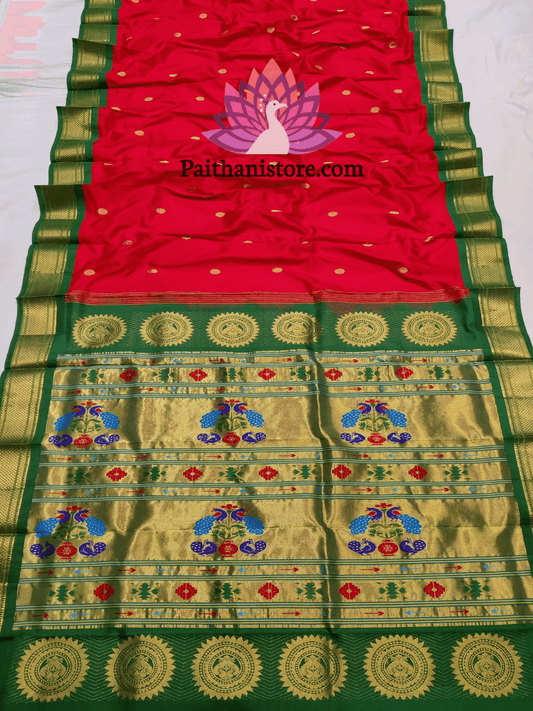 Red Woven Paithani Saree