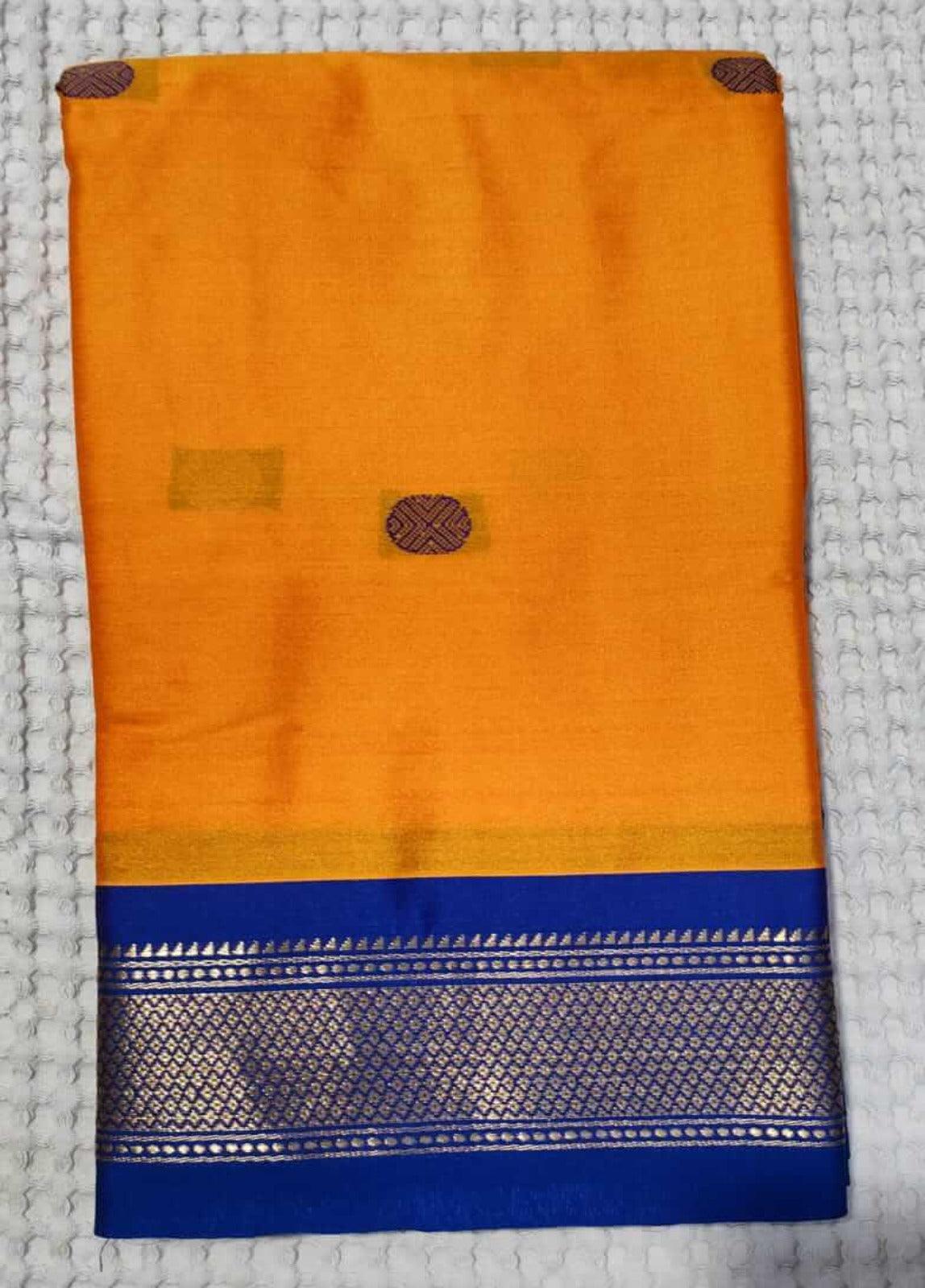 KANCHIPATTU Mustard Yellow & Purple Combination Saree-KP3418 – Gayathri  Reddy Traditional Designer Studio