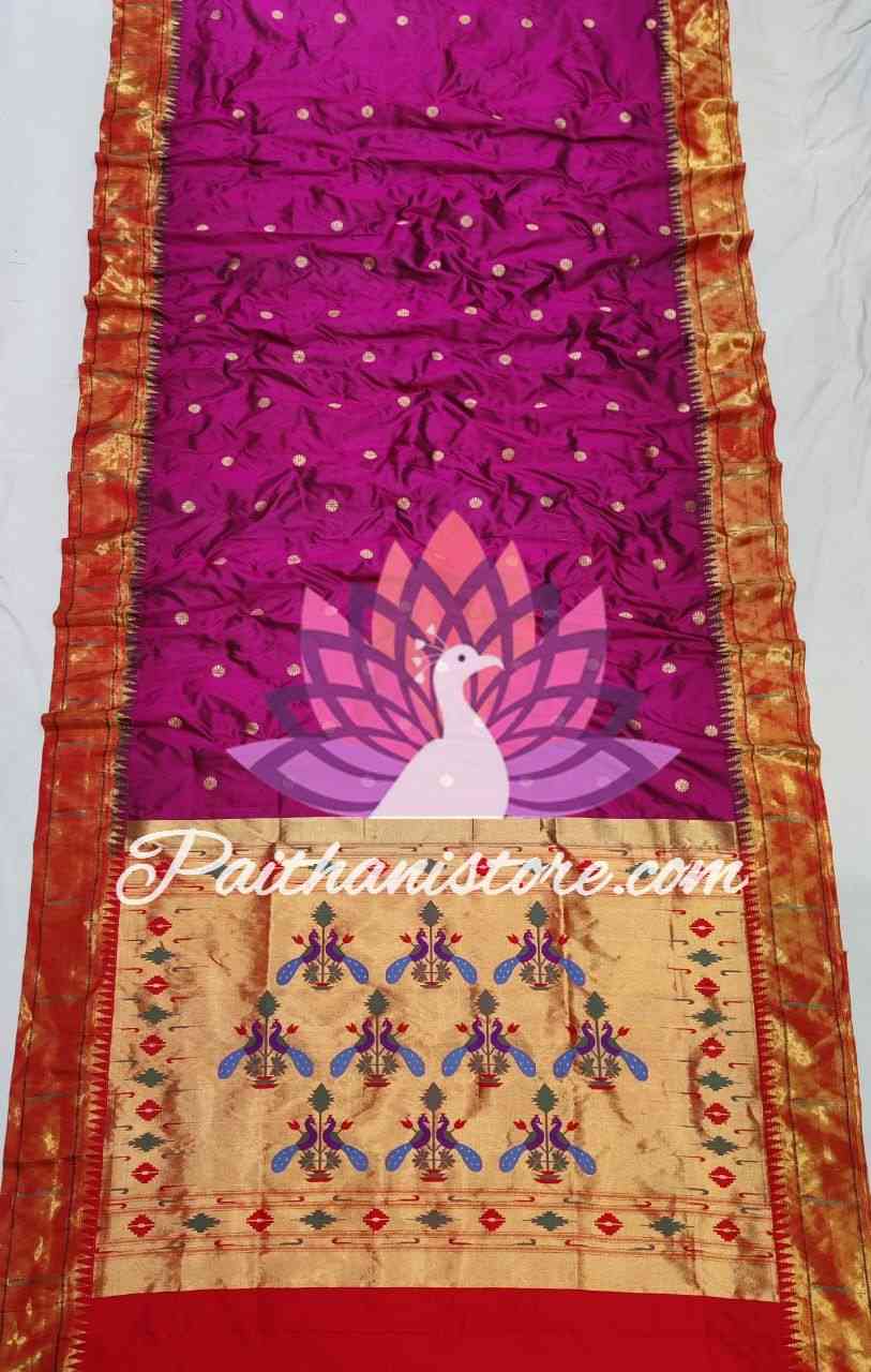 Single Muniya Paithani Saree