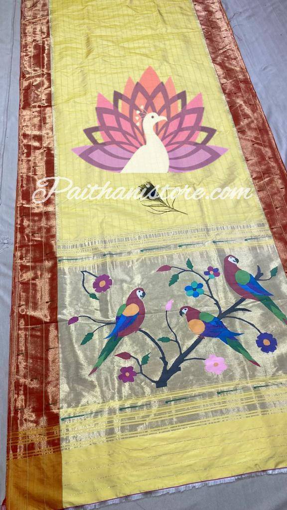 Triple Muniya Paithani - Pure Silk & Handmade saree