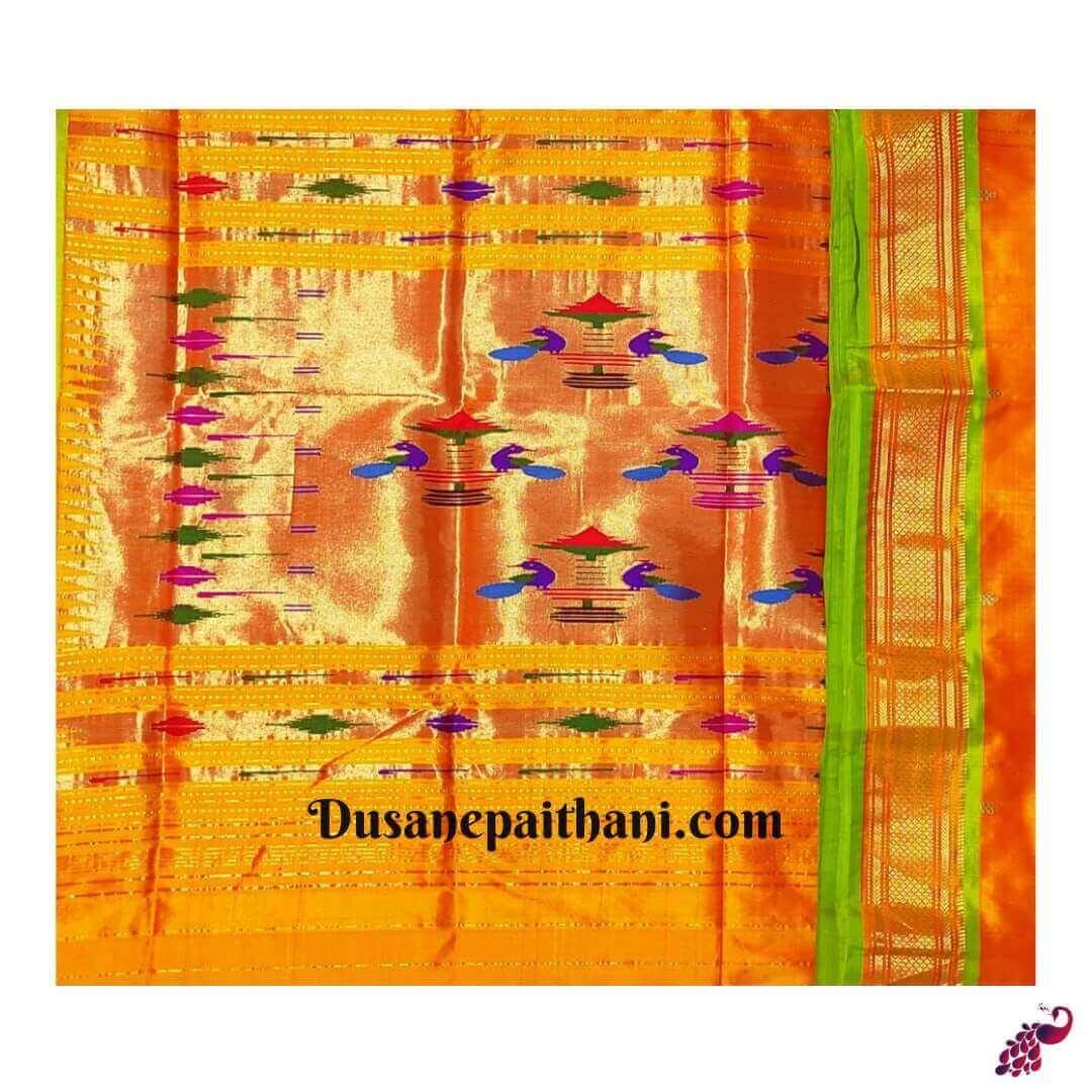 Yellow Paithani Saree Online - Pure Silk Paithani - Just Rs. 13999! Shop now at Paithanistore