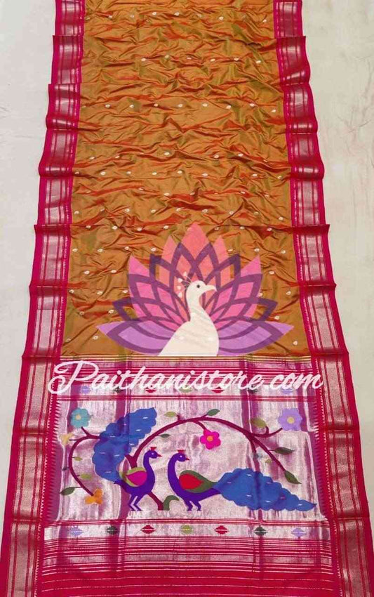 Yeola Paithani Saree With Peacock Motifs